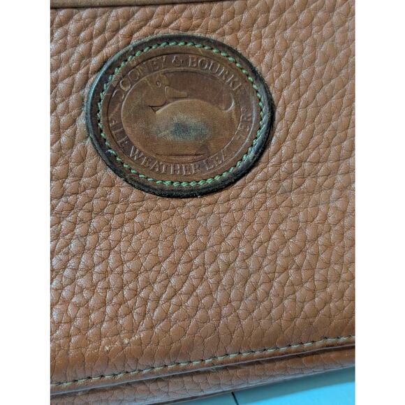 Vintage Dooney and Bourke Brown Crossbody All Weather Leather Bag with Buckles - Picture 2 of 10